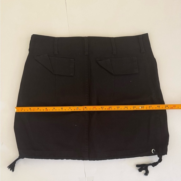 Zara Woman Cargo Mini Short Side Tie-Up Skirt, Black, Size L - Picture 9 of 11